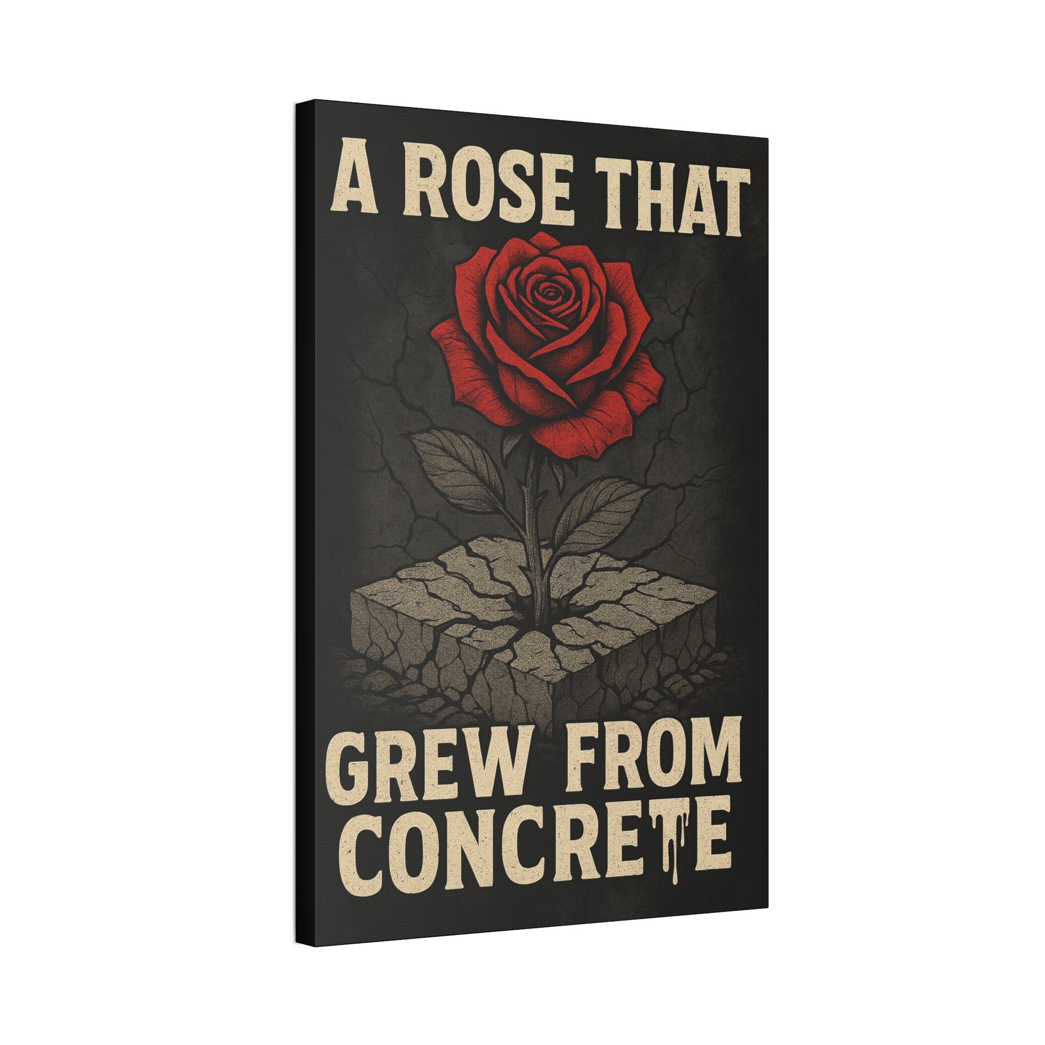 Canvas Art – "A Rose That Grew From Concrete" Inspirational Wall Art