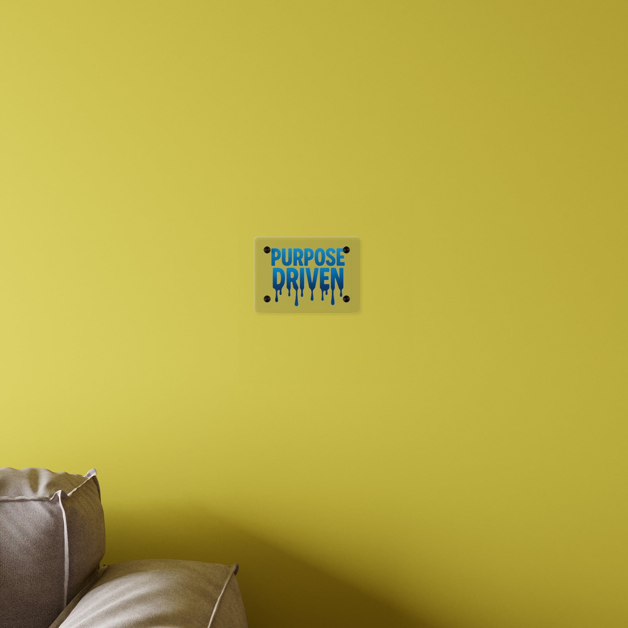 Acrylic Wall Art - "Purpose Driven" Drip Design Motivational Plaque